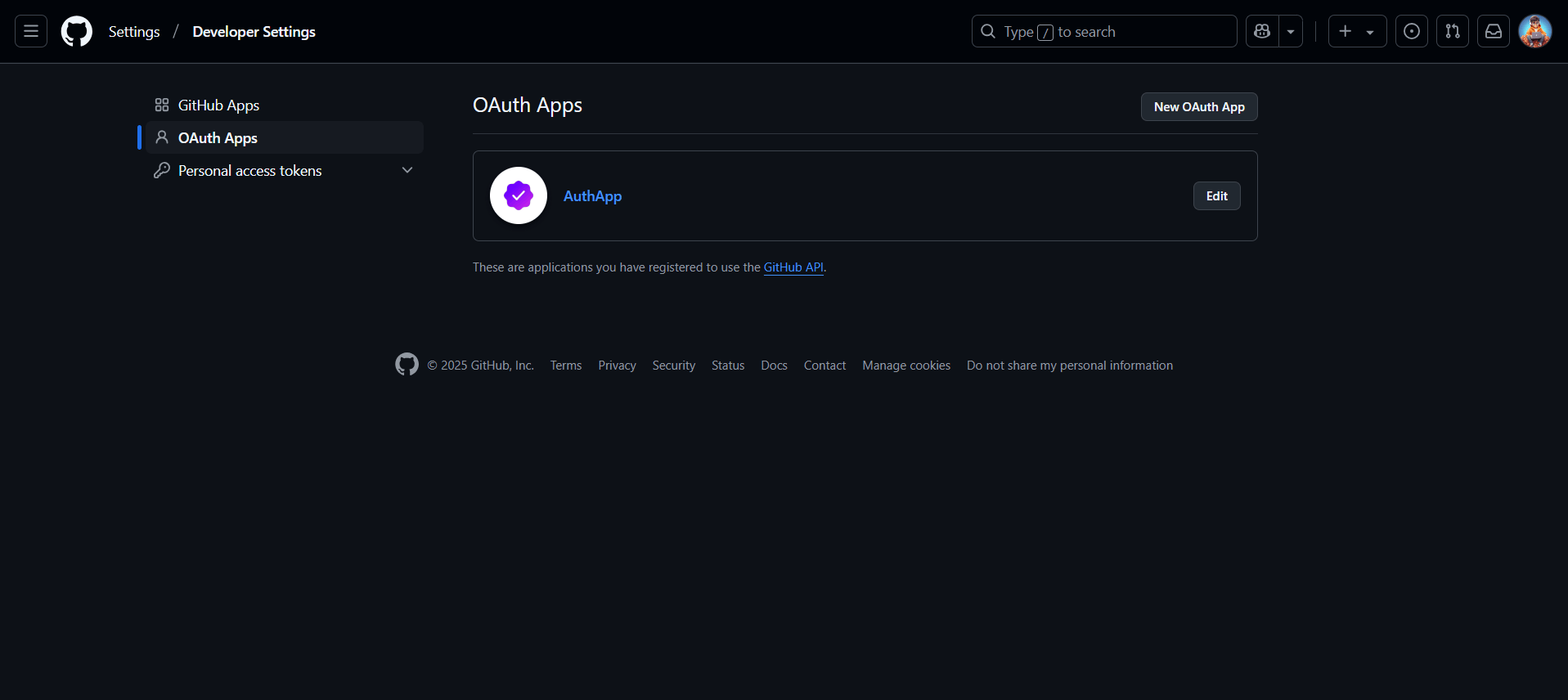 GitHub OAuth Credentials